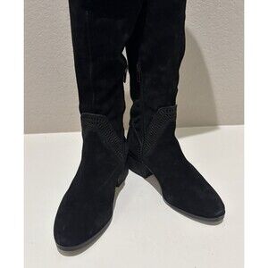 Vince Camuto Karinda Black Suede Over The Knee Boots Women’s 8 Wide Calf $240
